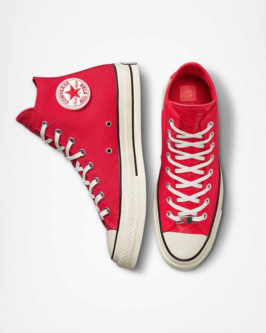 Tenis Converse Chuck 70 Year of the Rabbit Cano Alto Masculino Vermelhas Branco Pretas | PT A057149